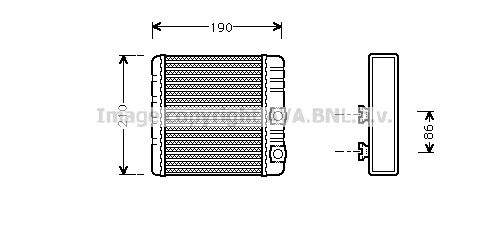 AVA QUALITY COOLING Теплообменник, отопление салона BW6211